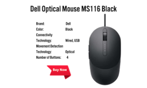 Dell Optical Mouse MS116 Black